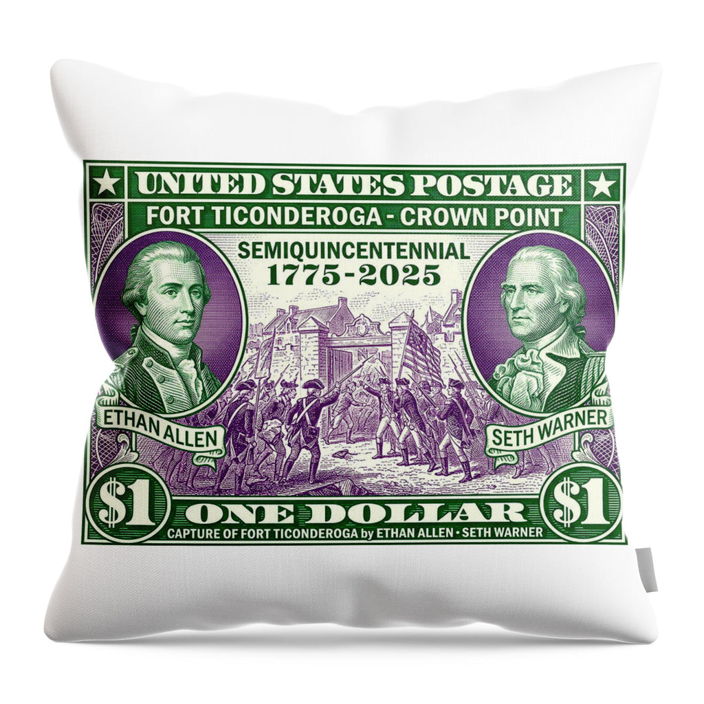 Capture of Fort Ticonderoga $1 - Throw Pillow