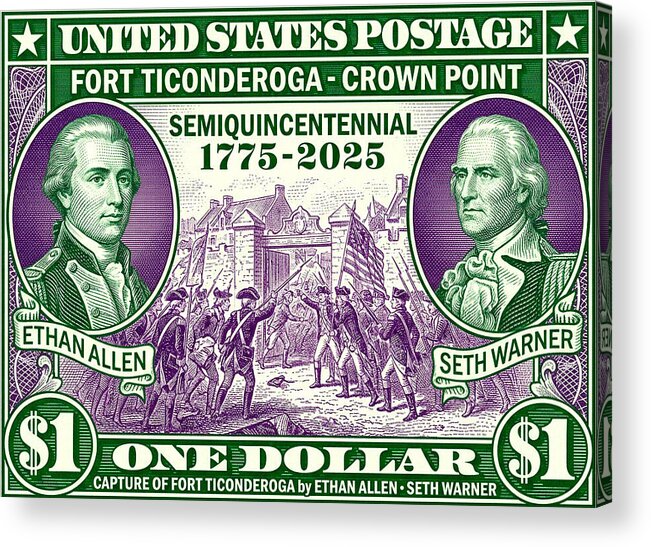 Capture of Fort Ticonderoga $1 - Acrylic Print