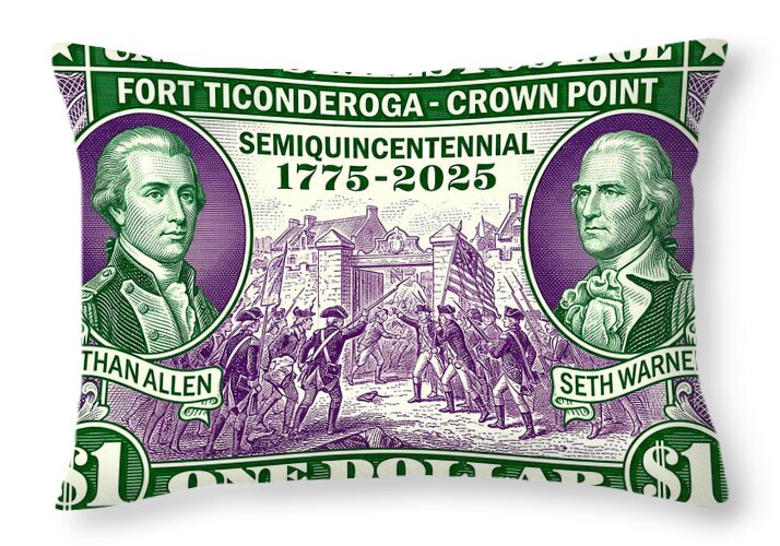 Capture of Fort Ticonderoga $1 - Throw Pillow
