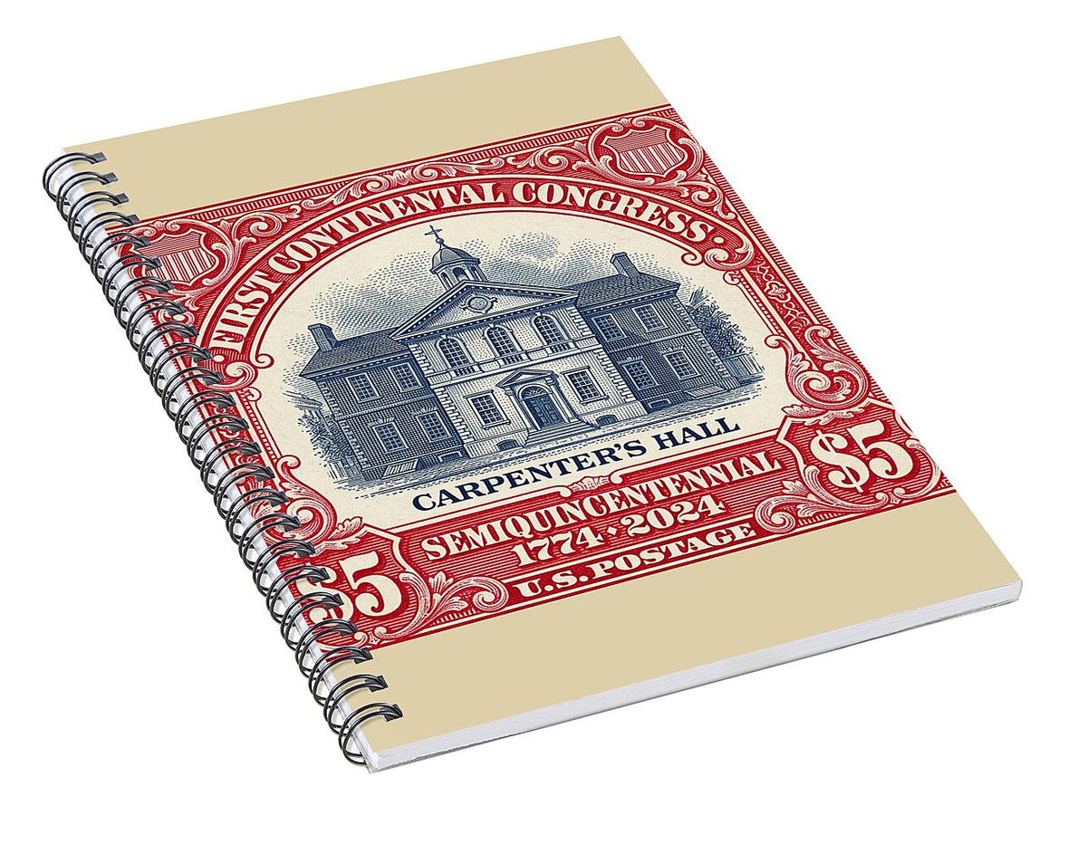 Carpenters Hall $5 - Spiral Notebook