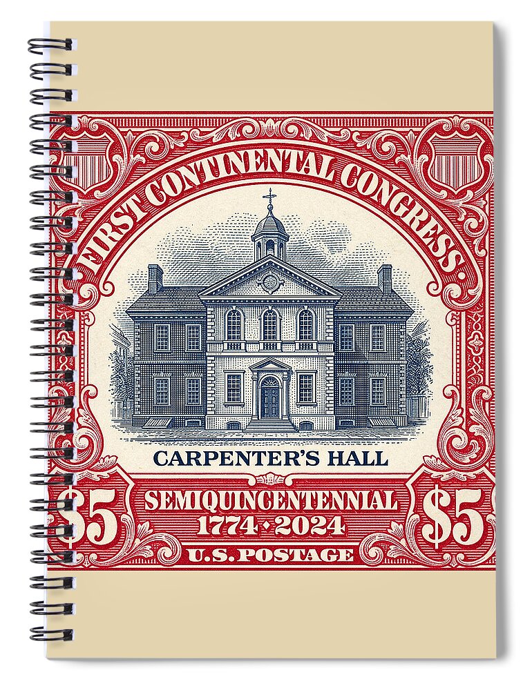 Carpenters Hall $5 - Spiral Notebook