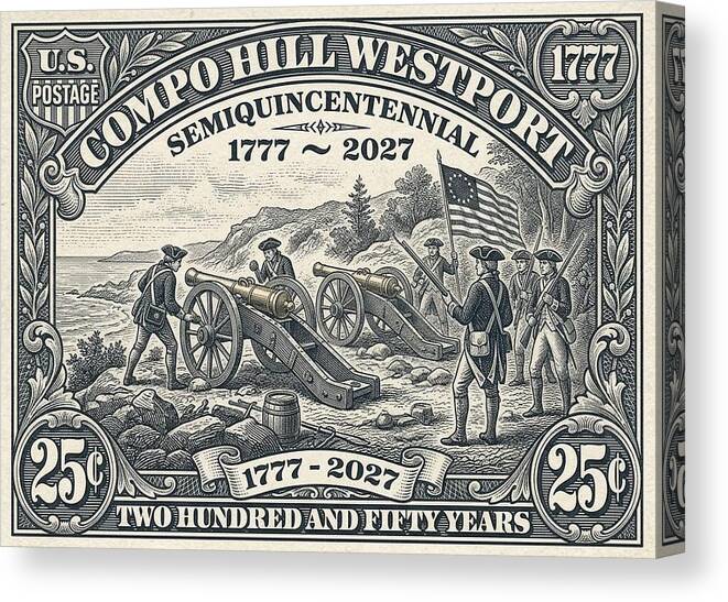 Compo Hill 25c - Canvas Print