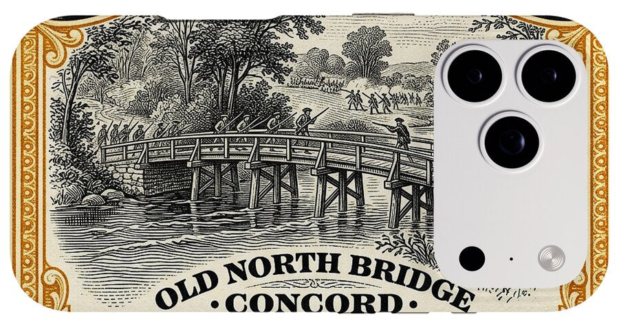 Concord Old North Bridge 10c - Phone Case