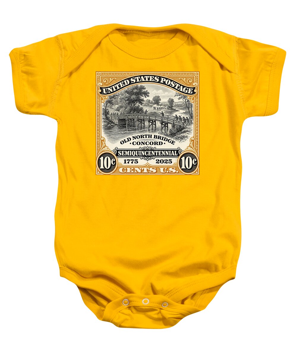 Concord Old North Bridge 10c - Baby One-Piece