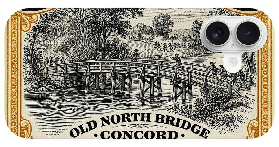 Concord Old North Bridge 10c - Phone Case