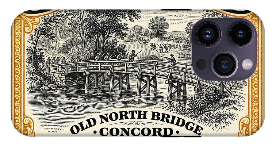 Concord Old North Bridge 10c - Phone Case