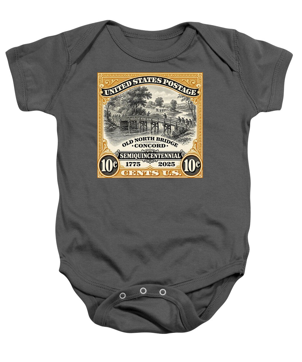 Concord Old North Bridge 10c - Baby One-Piece