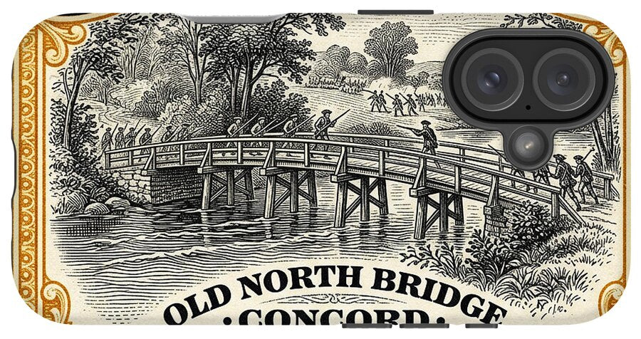 Concord Old North Bridge 10c - Phone Case