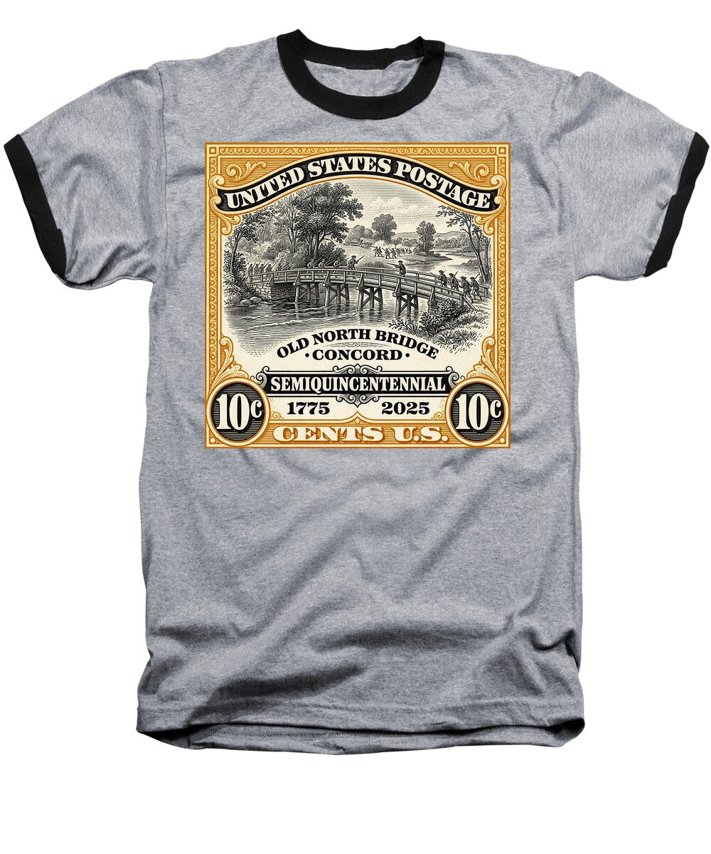 Concord Old North Bridge 10c - Baseball T-Shirt