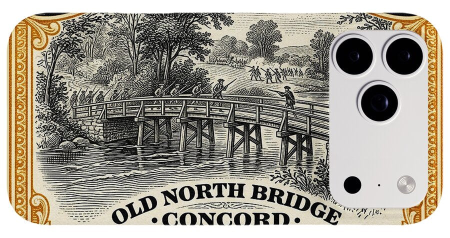 Concord Old North Bridge 10c - Phone Case