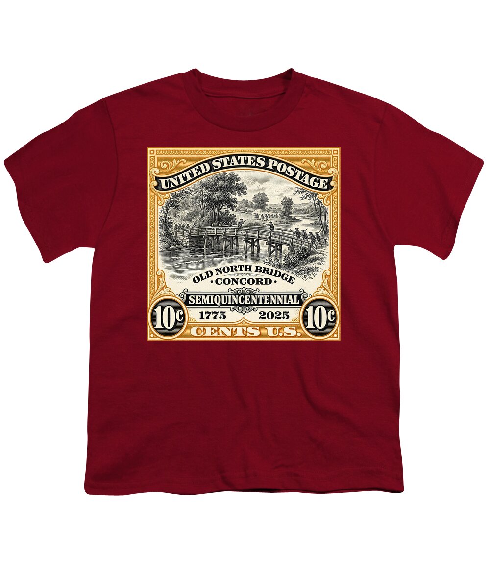 Concord Old North Bridge 10c - Youth T-Shirt