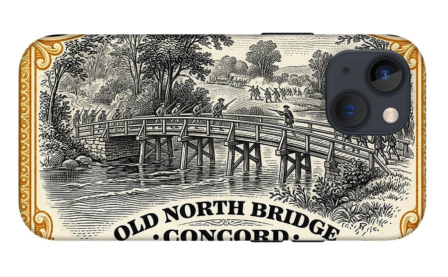 Concord Old North Bridge 10c - Phone Case