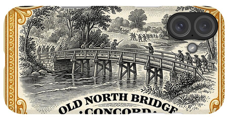 Concord Old North Bridge 10c - Phone Case