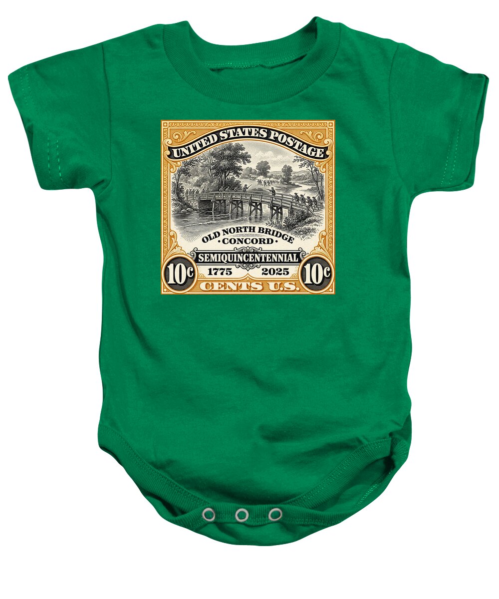 Concord Old North Bridge 10c - Baby One-Piece