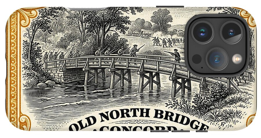 Concord Old North Bridge 10c - Phone Case