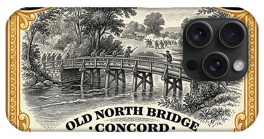 Concord Old North Bridge 10c - Phone Case