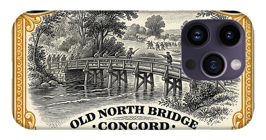 Concord Old North Bridge 10c - Phone Case