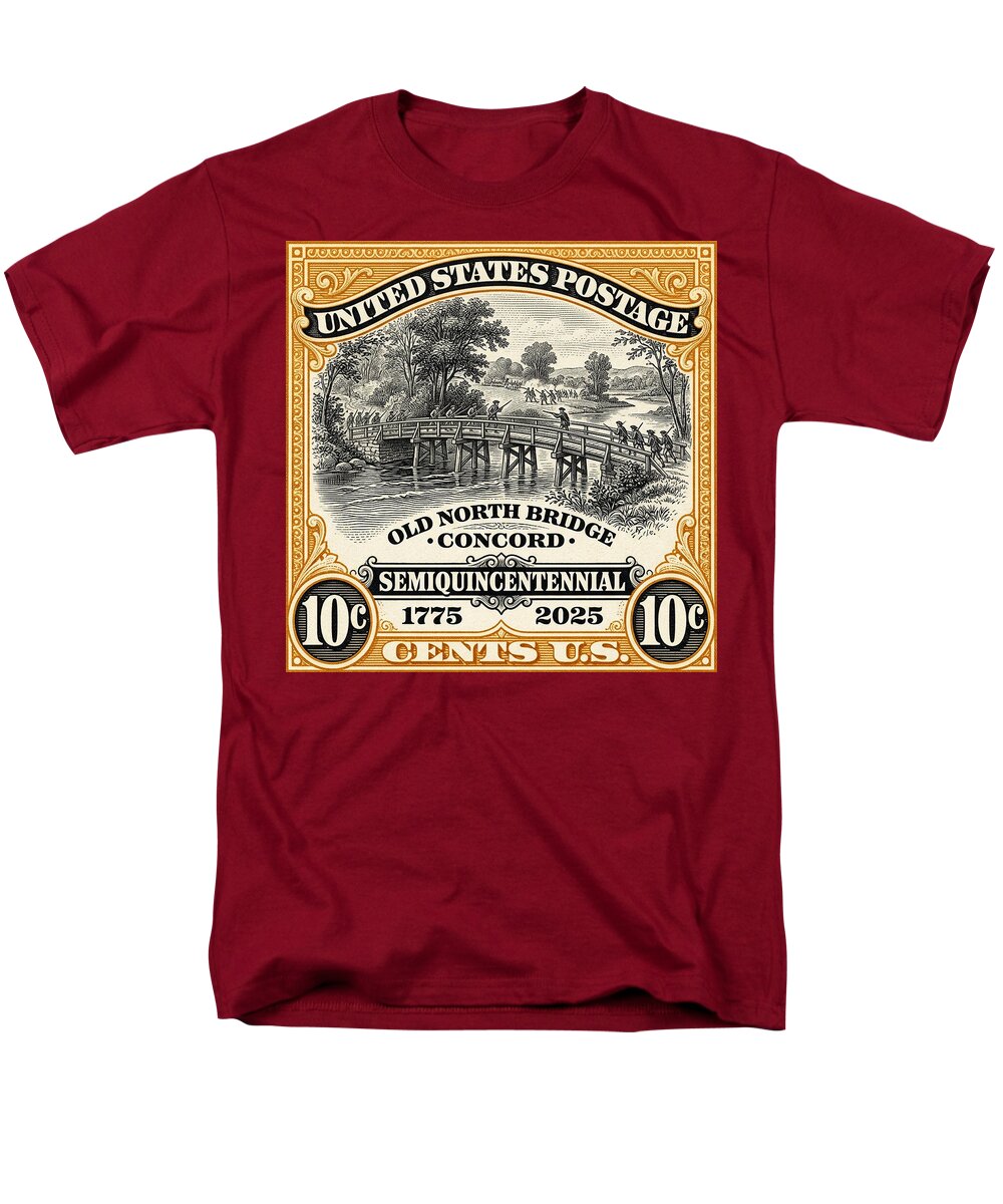 Concord Old North Bridge 10c - Men's T-Shirt  (Regular Fit)