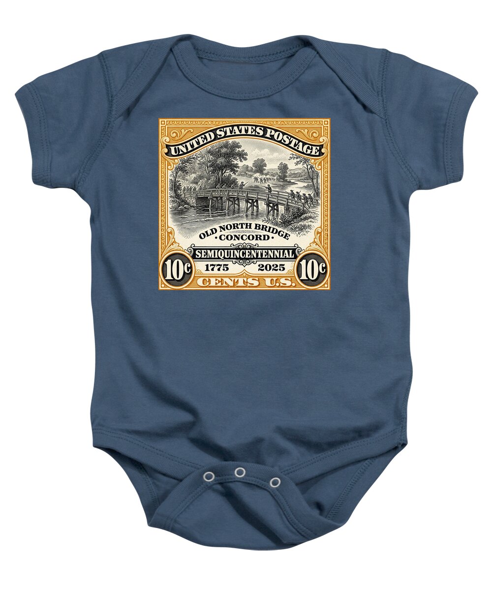 Concord Old North Bridge 10c - Baby One-Piece