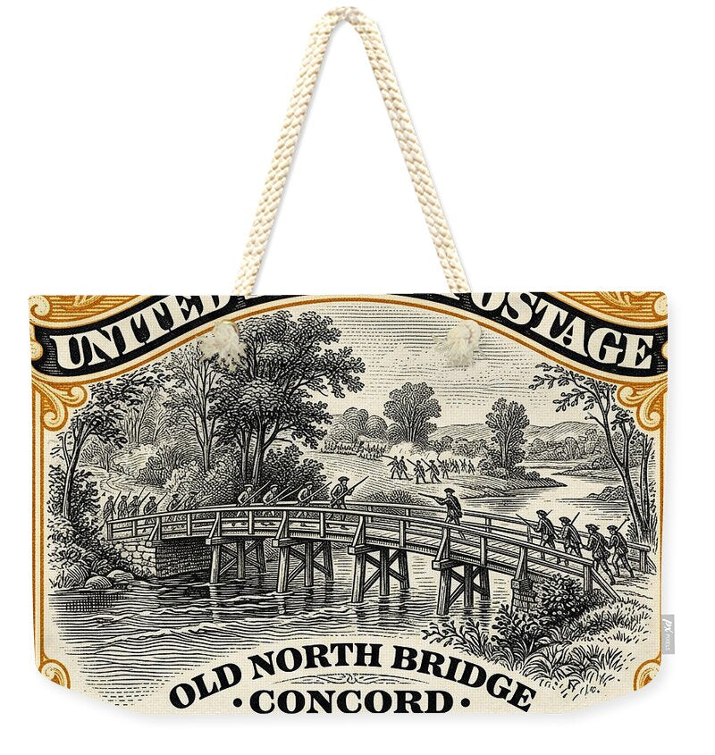 Concord Old North Bridge 10c - Weekender Tote Bag