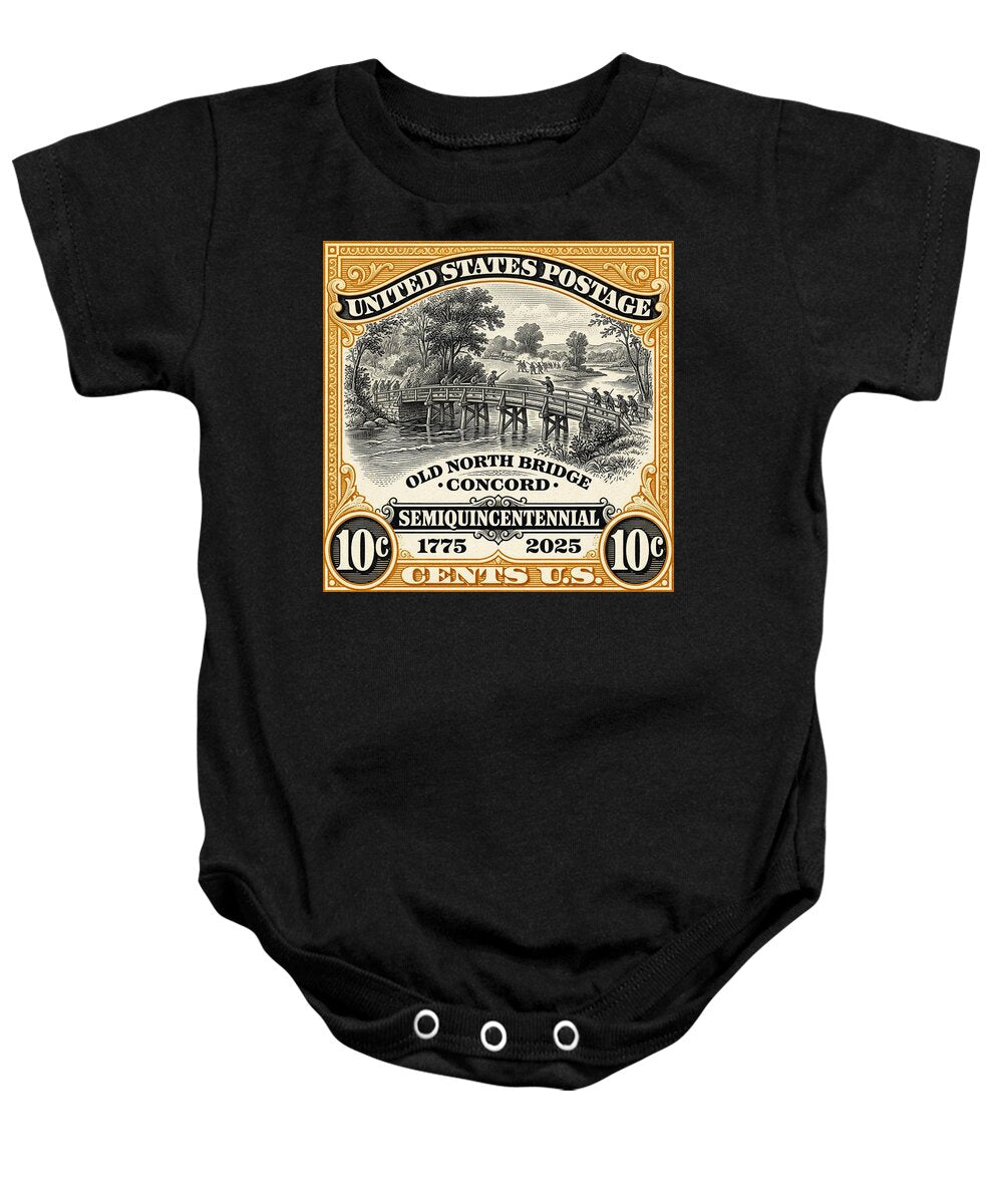 Concord Old North Bridge 10c - Baby One-Piece
