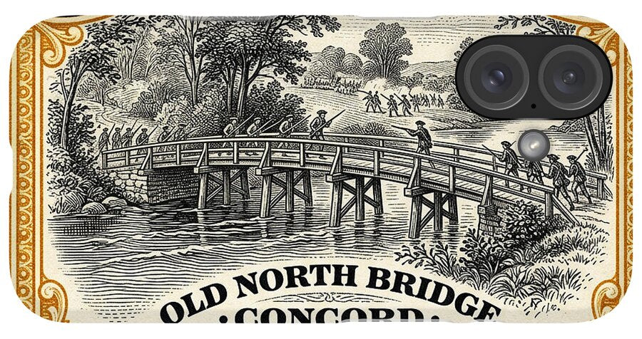 Concord Old North Bridge 10c - Phone Case