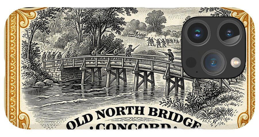 Concord Old North Bridge 10c - Phone Case