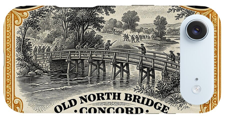 Concord Old North Bridge 10c - Phone Case