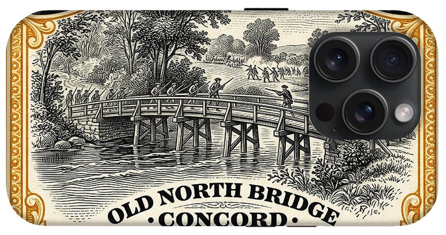 Concord Old North Bridge 10c - Phone Case