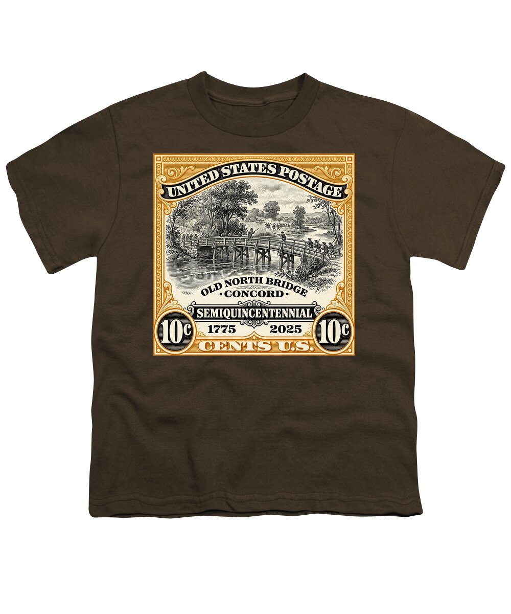 Concord Old North Bridge 10c - Youth T-Shirt