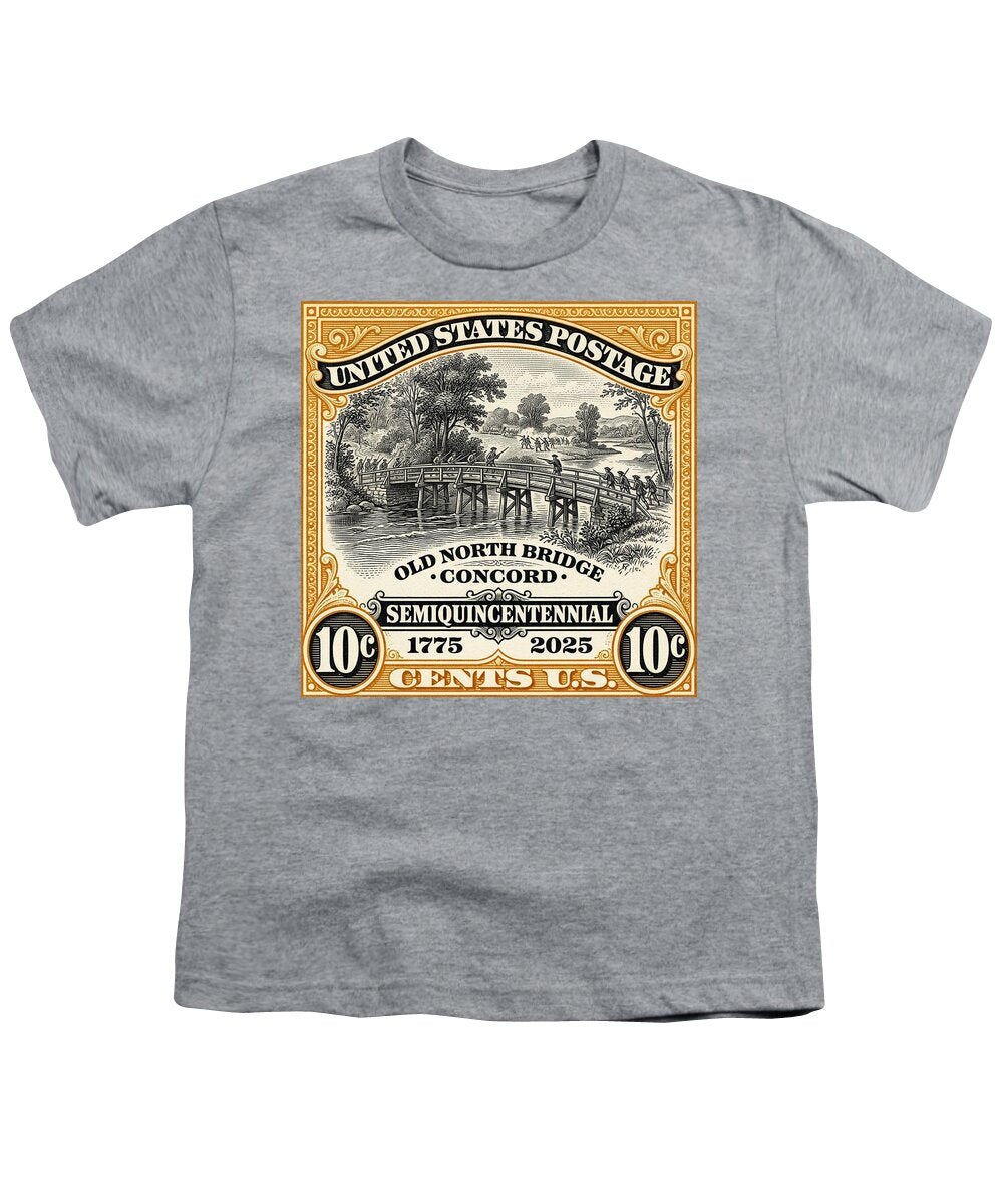 Concord Old North Bridge 10c - Youth T-Shirt
