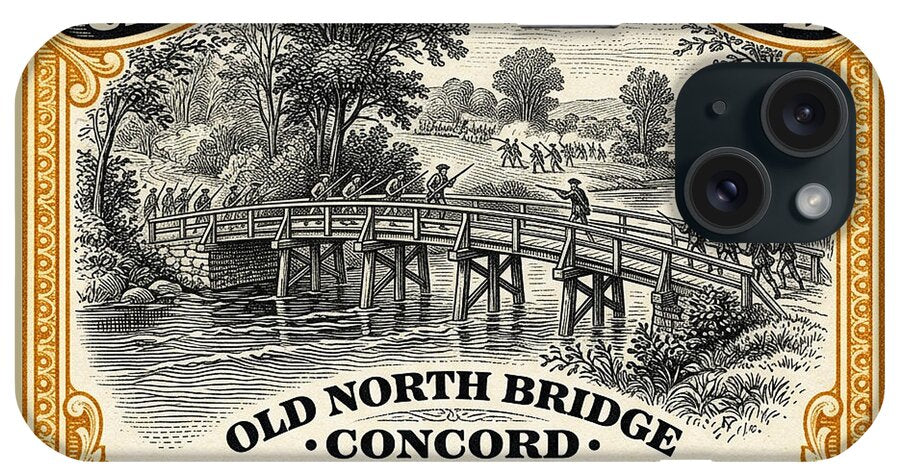 Concord Old North Bridge 10c - Phone Case