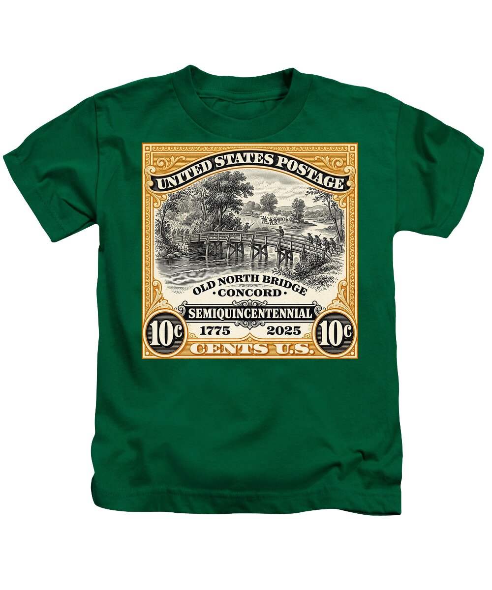 Concord Old North Bridge 10c - Kids T-Shirt