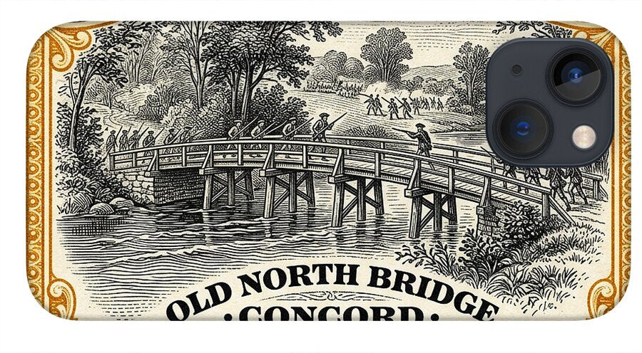 Concord Old North Bridge 10c - Phone Case
