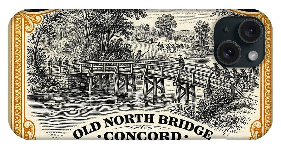 Concord Old North Bridge 10c - Phone Case