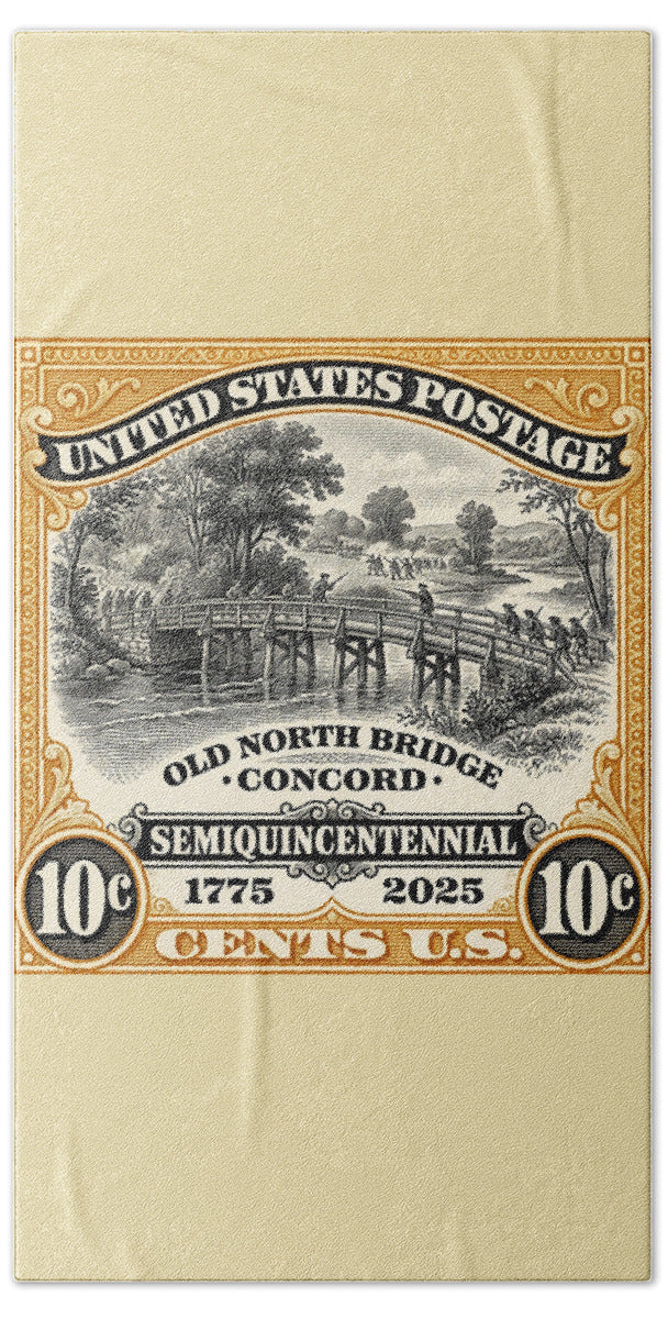 Concord Old North Bridge 10c - Bath Towel