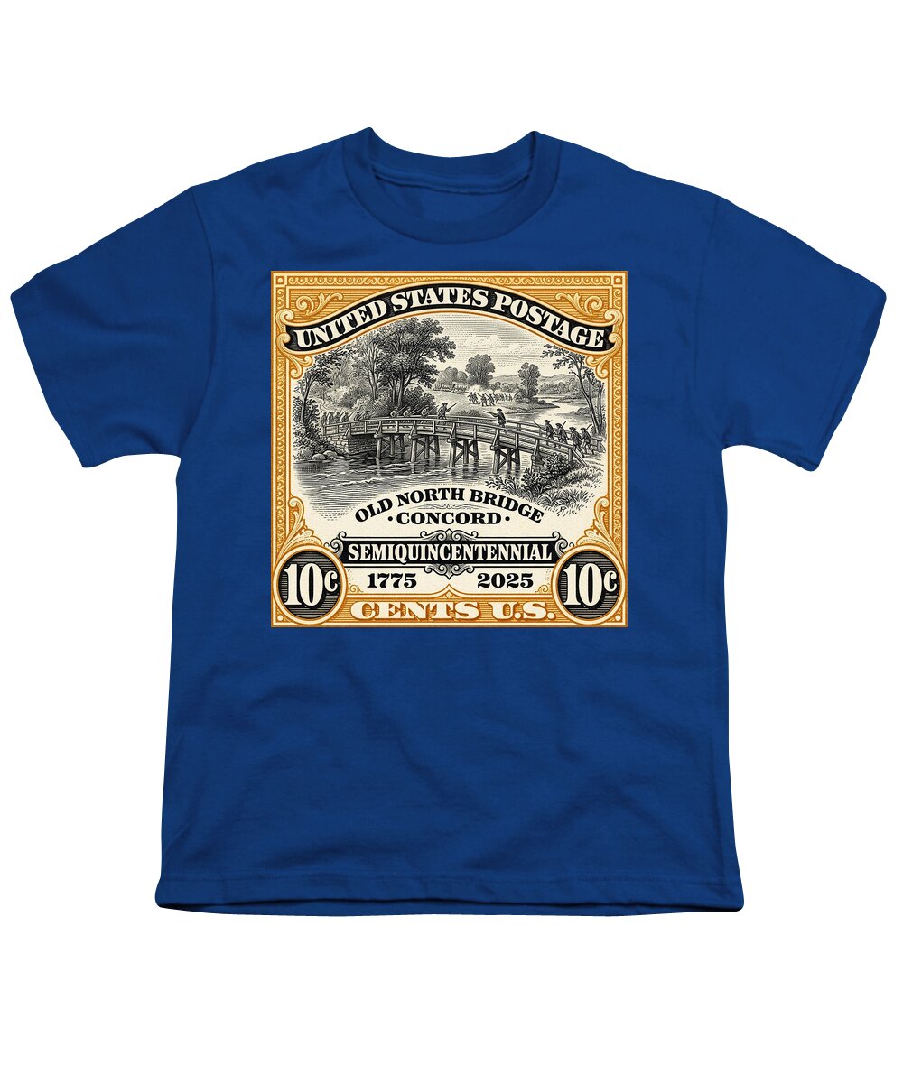 Concord Old North Bridge 10c - Youth T-Shirt