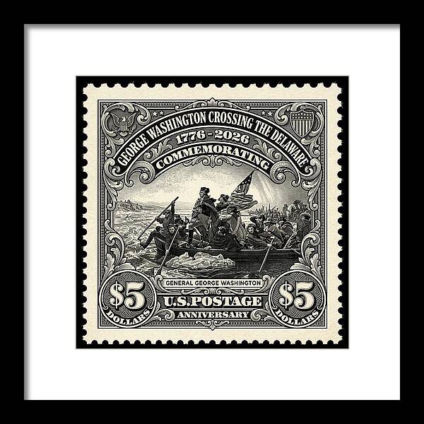 Crossing Delaware $5 - Framed Print
