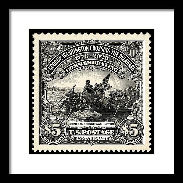 Crossing Delaware $5 - Framed Print