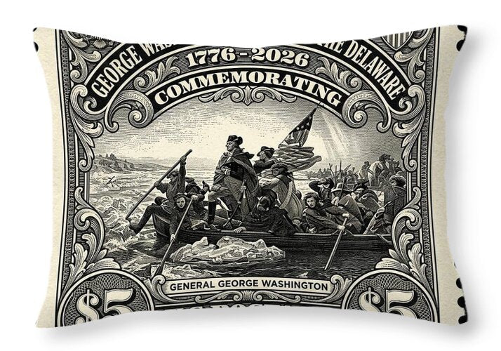 Crossing Delaware $5 - Throw Pillow