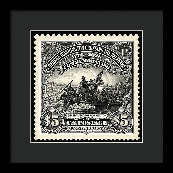 Crossing Delaware $5 - Framed Print