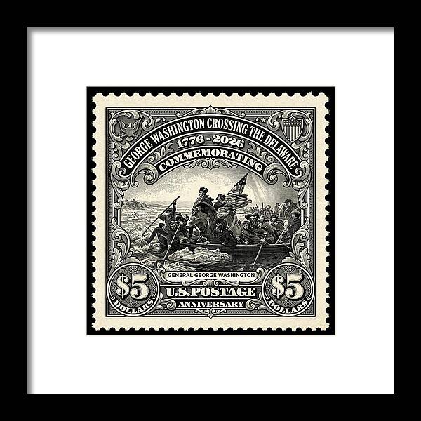 Crossing Delaware $5 - Framed Print