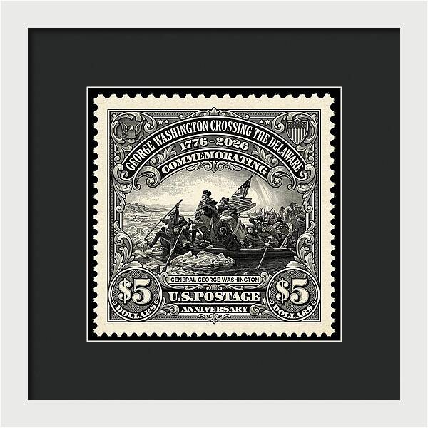 Crossing Delaware $5 - Framed Print