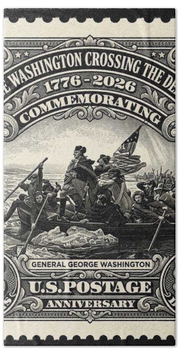 Crossing Delaware $5 - Bath Towel
