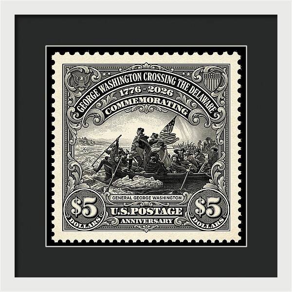 Crossing Delaware $5 - Framed Print