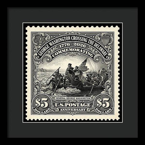 Crossing Delaware $5 - Framed Print