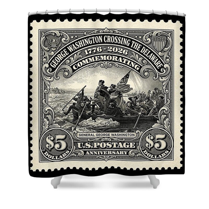 Crossing Delaware $5 - Shower Curtain