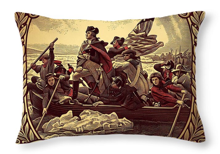 Crossing the Delaware $1 - Throw Pillow