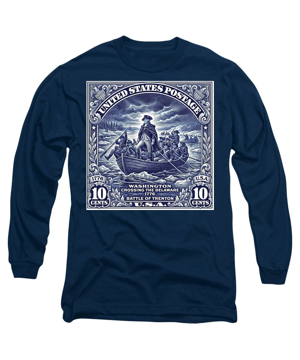 Crossing the Delaware 10c - Long Sleeve T-Shirt