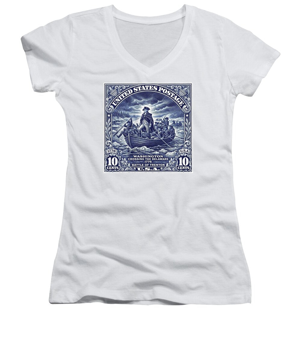 Crossing the Delaware 10c - Women's V-Neck